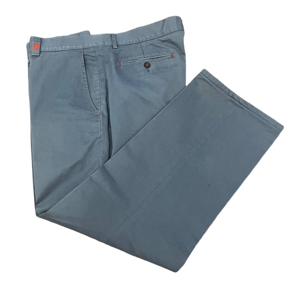 CAROLINA HERRERA**Bluish-Gray Chino Pants**Size 38 Altered $485
